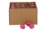 EGGS QUAIL FUCHSIA GLITTER P/60