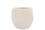 LISBOA WHITE POT 16X16X15CM