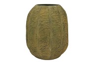 CASABLANCA GREEN VASE CURVES IRON 33X33X39CM