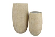 CASABLANCA SAND VASE IRON S/2 44X81CM/34X60CM