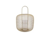 CASABLANCA SAND LANTERN IRON GLASS 30X30X43CM