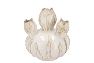 MARA WHITE VASE BOWL TULIP 22X22X24CM