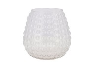 GLASS VASE BALL DOTS 20X25CM