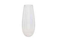 GLASS VASE CONE STRIPES 20X50CM