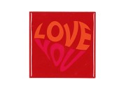 TILE LOVE YOU RED 10X10X1CM