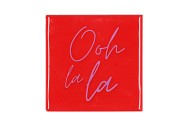 TILE OOH LA LA RED 10X10X1CM