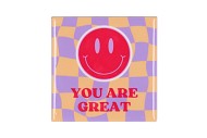 TILE YOU ARE GREAT PURPLE/ORANGE 10X10X1CM