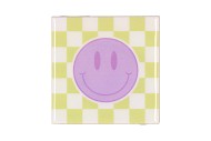 TILE SMILEY PURPLE/GREEN/WHITE 10X10X1CM