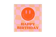 TILE BIRTHDAY PINK/ORANGE 10X10X1CM