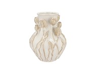 MARA WHITE VASE NECK TULIP 24X24X27CM