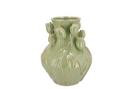 MARA PISTACHE VASE NECK TULIP 24X24X27CM