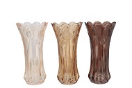 DELIGHT NATURAL BROWN MIX VASE TULIP ASS 13X25CM