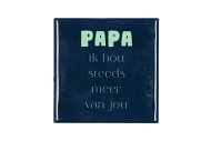 TILE PAPA BLUE 10X10X1CM