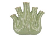 AGLIO PISTACHE VASE OVAL 36X17X33CM