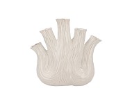 AGLIO WHITE VASE OVAL 20X9X19CM