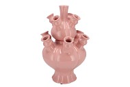 ROTTERDAM PINK VASE SET TULIP 31X31X46CM NM