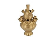 ROTTERDAM GOLD VASE SET TULIP 25X25X36CM NM