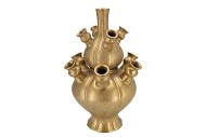 ROTTERDAM GOLD VASE SET TULIP 31X31X46CM NM