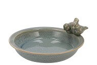 BIRD BOWL GLAZED LIGHT BLUE 28X5CM