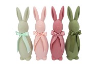 EASTER FLOCK SUMMER BLUSH BUNNY BOW ASS 20X20X70CM