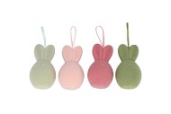 EASTER FLOCK SUMMER BLUSH BUNNY HANGER ASS 8X8X14CM