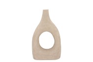 LISBOA SAND VASE OVAL 21X8X34CM