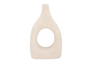 LISBOA WHITE VASE OVAL 28X11X46CM