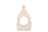 LISBOA WHITE VASE OVAL 21X8X34CM