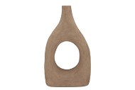 LISBOA BROWN VASE OVAL 28X11X46CM