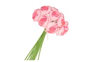 SILK RANUNCULUS BOUQUET 10X DARK PINK 32CM