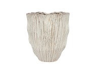 LIMA WHITE VASE OVAL DOUBLE 24X13X26CM