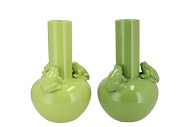 FROG FRESH GREEN VASE TUBE 20X20X28CM