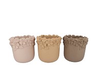 GIGI NATURAL BROWN MIX FLOWER POT ASS 27X27X25M