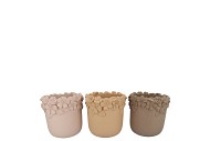 GIGI NATURAL BROWN MIX FLOWER POT ASS 16X16X13CM