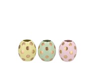 EASTER EGGS DOTS DREAMY PASTEL MIX VASE ASS 9X9X10CM