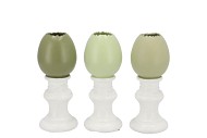 EASTER EGG TROPHY SUMMER GREEN MIX VASE ASS 6X6X13CM