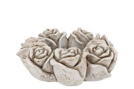 CONCRETE  ANTIQUE ROSE WREATH POT 24X24X9CM