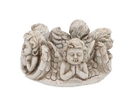 CONCRETE  ANTIQUE ANGEL WREATH POT 23X23X11CM