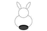 RABBIT METAL STAND WITH COASTER 65X43CM