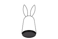 RABBIT METAL EAR STAND WITH COASTER 50X25CM