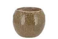 IRON STONE SAND BALL POT 18X18X14CM