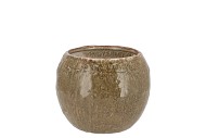 IRON STONE SAND BALL POT 14X14X10CM