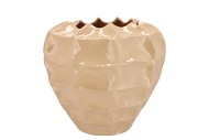 LIMA BEIGE VASE CARVE 30X30X28CM