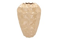 LIMA BEIGE VASE LONG CARVE 31X31X44CM