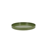 MELAMINE GREEN TRAY 22X22X2CM