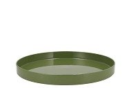 MELAMINE GREEN TRAY 32X32X3CM