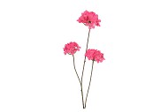 SILK HYDRANGEA BRANCH RED 85CM