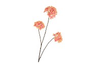 SILK HYDRANGEA BRANCH ORANGE 85CM