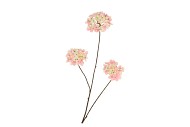 SILK HYDRANGEA BRANCH PINK/CHAMPAGNE 85CM