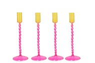 JULES DUTCH PINK CANDLE HOLDER ASS 9X20CM